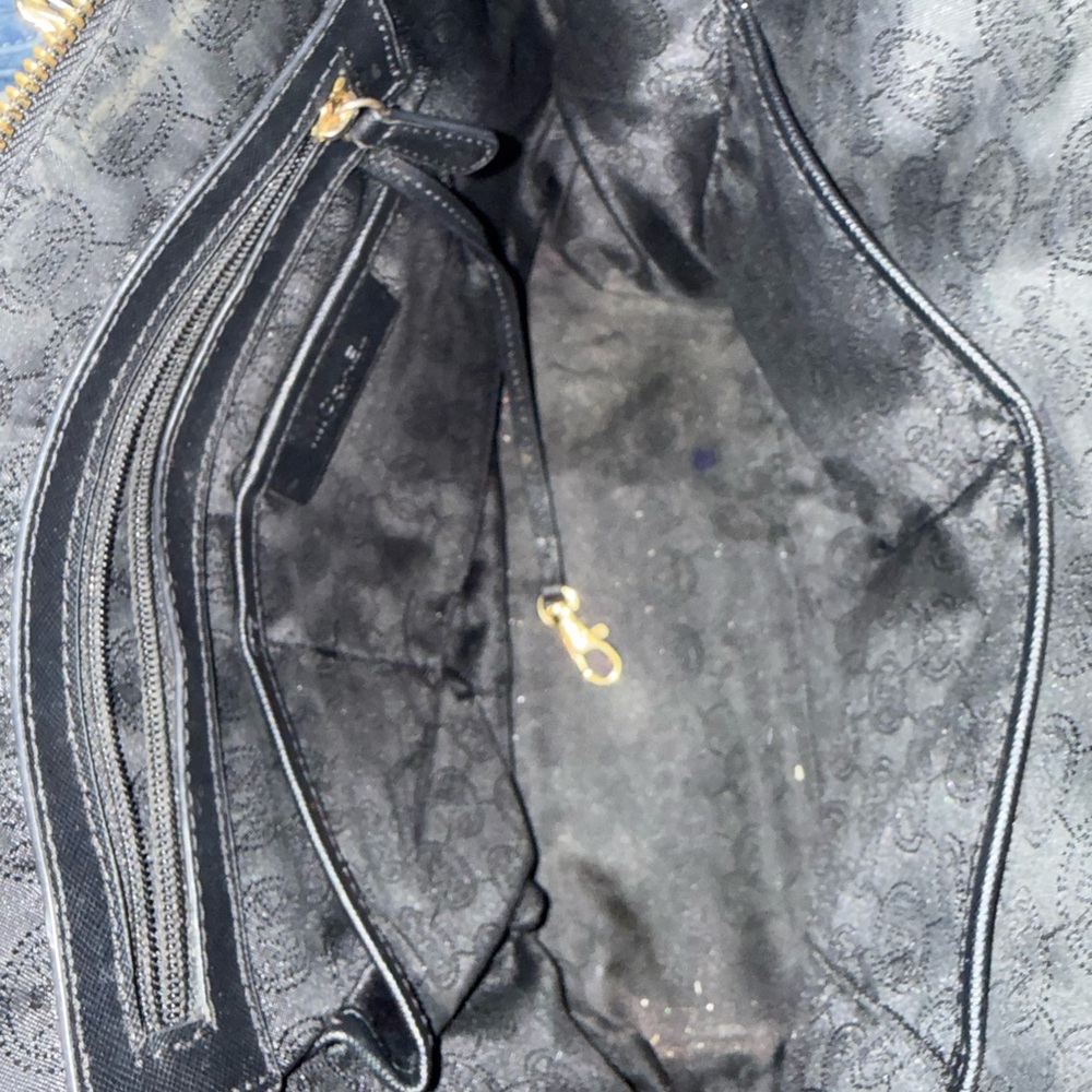 Michael Kors Black Saffiano Leather Logo Tote with Gold Hardware - Picture 7 of 8